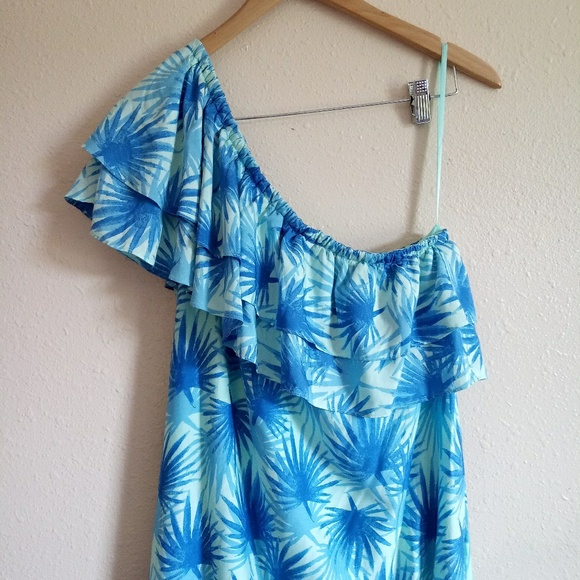 NWT Vineyard Vines Electric Palms One Shoulder - Picture 3 of 5